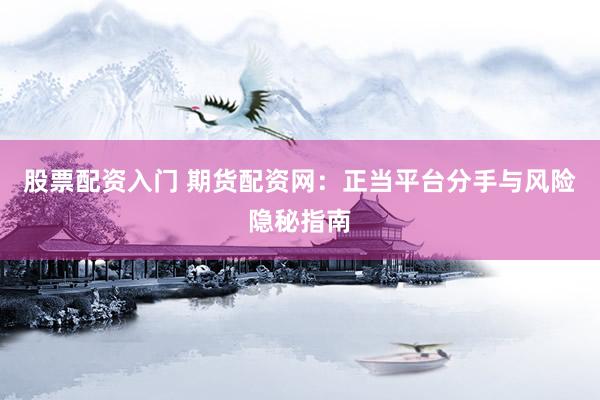 股票配资入门 期货配资网：正当平台分手与风险隐秘指南