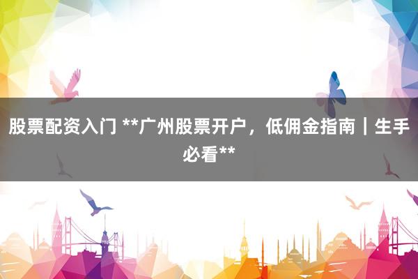 股票配资入门 **广州股票开户，低佣金指南｜生手必看**
